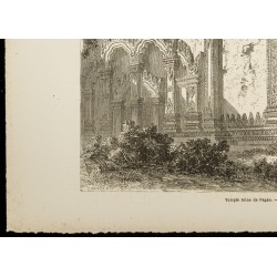 Gravure de 1860 - Temple ruiné de Pagan (Bagan) - 4