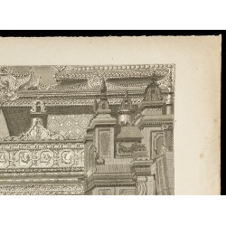 Gravure de 1860 - Temple Maha-comye-peyma à Amarapoura - 3