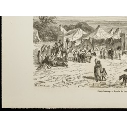 Gravure de 1860 - Camp touareg - 4
