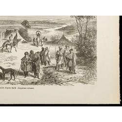 Gravure de 1860 - Camp touareg - 5