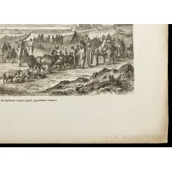 Gravure de 1860 - Vue du marché de Sokoto au Nigéria - 5