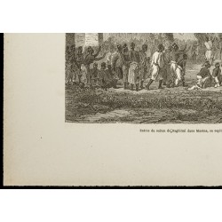Gravure de 1860 - Sultan de Baghirmi dans Massenya - Tchad - 4