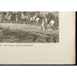 Gravure de 1860 - Sultan de Baghirmi dans Massenya - Tchad - 5