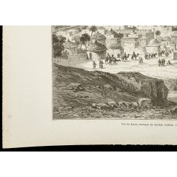Gravure de 1860 - Vue de Kano au Nigeria - 4