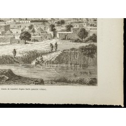 Gravure de 1860 - Vue de Kano au Nigeria - 5