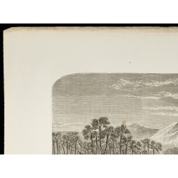 Gravure de 1860 - Vallée d'Auderaz - Congo - 2