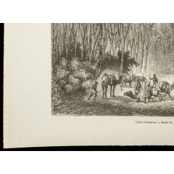 Gravure de 1860 - Vallée d'Auderaz - Congo - 4