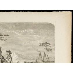 Gravure de 1860 - Village Yakoute en Sibérie - 3