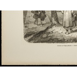 Gravure de 1860 - Village Yakoute en Sibérie - 4