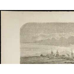Gravure de 1860 - Port d'Okhotsk en Russie - 2