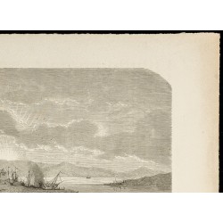 Gravure de 1860 - Port d'Okhotsk en Russie - 3