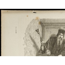 Gravure de 1860 - Mont Athos - La confession - 2