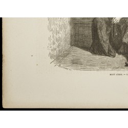 Gravure de 1860 - Mont Athos - La confession - 4