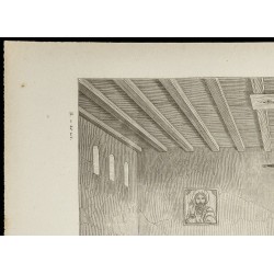 Gravure de 1860 - Le conseil des Épistates au Mont Athos - 2