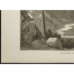 Gravure de 1860 - Vallée de l'Heimdal - 4