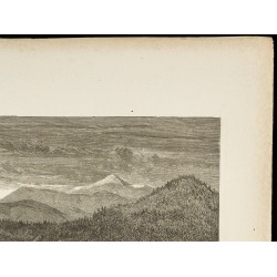 Gravure de 1860 - La vallée de Bolkesjo - Norvège - 3