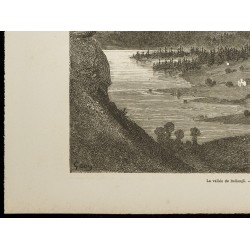 Gravure de 1860 - La vallée de Bolkesjo - Norvège - 4