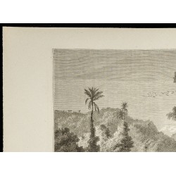 Gravure de 1860 - Cataracte de Weinachts - Guyane Britannique - 2