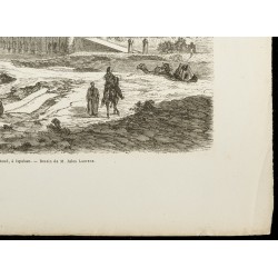 Gravure de 1860 - Pont Si-o-se Pol à Ispahan (Iran) - 5