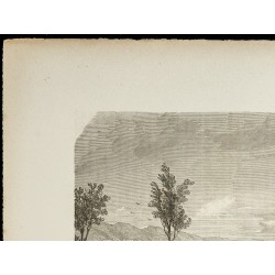 Gravure de 1860 - Port de Messine - Sicile - 2