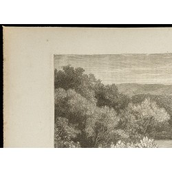 Gravure de 1860 - Le fleuve Jourdain - 2