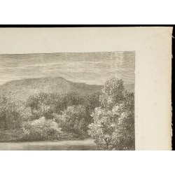 Gravure de 1860 - Le fleuve Jourdain - 3