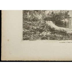 Gravure de 1860 - Le fleuve Jourdain - 4