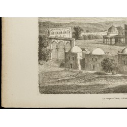 Gravure de 1860 - Le dôme du Rocher à Jérusalem - 4