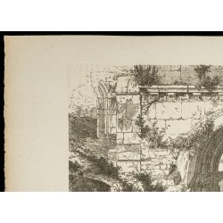 Gravure de 1860 - Portail de Sainte-Marie la Grande à Jérusalem - 2
