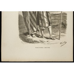Gravure de 1860 - Habitants de Bethléem - 3