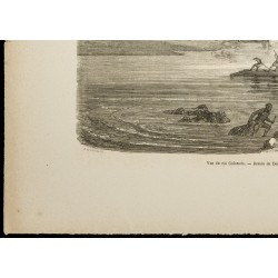 Gravure de 1860 - Vue du Rio Colorado - Indiens d'Amérique - 4