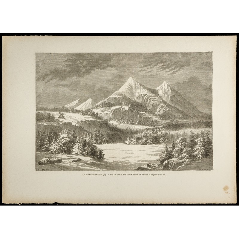 Gravure de 1860 - Les monts San-Francisco - 1