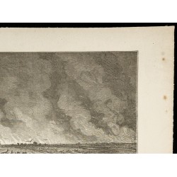 Gravure de 1860 - Incendie de prairie à Valnut-Creek - 3