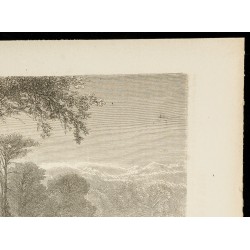 Gravure de 1860 - Les bords du Phase - Fleuve Rioni - 3