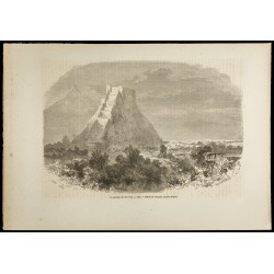 Gravure de 1860 - Château de Gori en Géorgie - 1