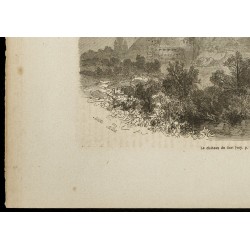 Gravure de 1860 - Château de Gori en Géorgie - 4