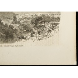 Gravure de 1860 - Château de Gori en Géorgie - 5