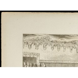 Gravure de 1860 - Soirée chez un riche à Schamaki (Géorgie) - 2
