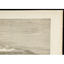 Gravure de 1860 - Pic du Teide à Tenerife - Iles Canaries - 3