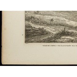 Gravure de 1860 - Pic du Teide à Tenerife - Iles Canaries - 4