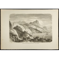 Gravure de 1860 - Jamaïque Baie de Santa-Anna - 1