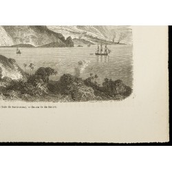 Gravure de 1860 - Jamaïque Baie de Santa-Anna - 5