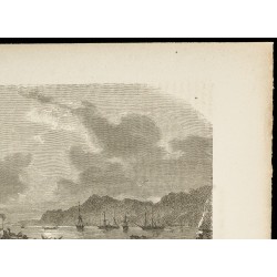 Gravure de 1860 - Baie de Nangasaki - Nagasaki - Japon - 3