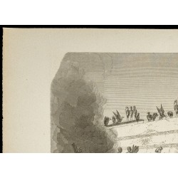 Gravure de 1860 - Inde - Scène funéraire à Calcutta - 2