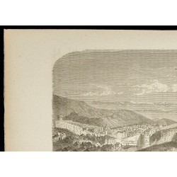 Gravure de 1860 - Dubrovnik - Vue de Raguse, en Dalmatie - 2