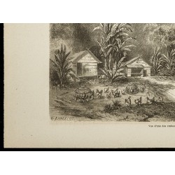 Gravure de 1860 - Vue de l'embouchure de la rivière de Saïgon - Viêt Nam - 4