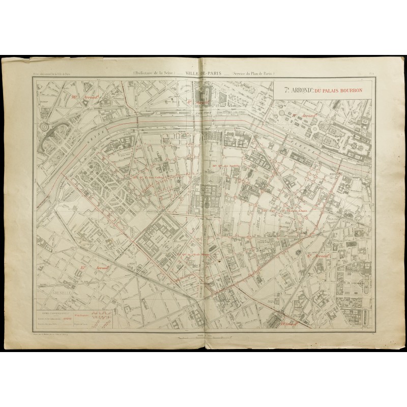 Gravure de 1919 - 7eme arrondissement de Paris - 1