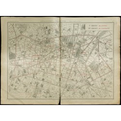 Gravure de 1919 - 9eme et 10eme arrondissement de Paris - 1