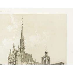 Gravure de 1873 - Église St Laurent et gare de l'Est - 4