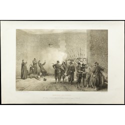 Gravure de 1873 - Massacre des otages de la Commune de Paris - 2